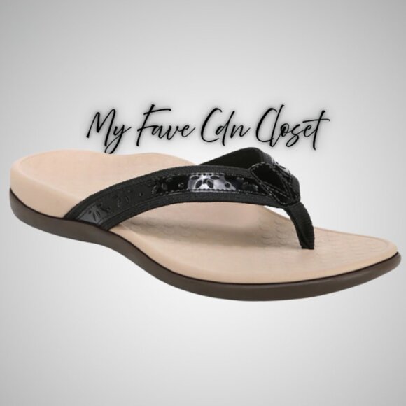 Vionic Tide Casandra Orthotic Sandal Woman's sz 9***Elegant Black & Tan - Picture 1 of 9